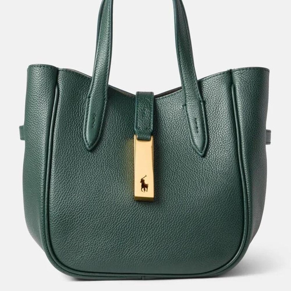 NWT Ralph Lauren Polo ID Leather Small Tote